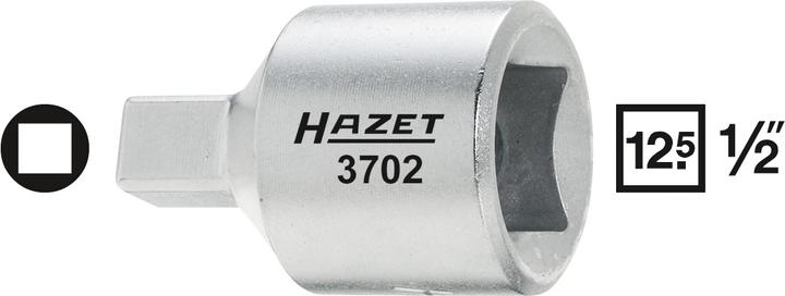 HAZET Cacciavite di servizio per l'olio 3702 - Cava quadrata 12,5 mm (1/) (8 mm)