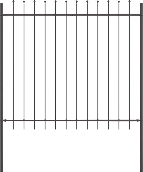 Immagine prodotto VidaXL Recinzione da giardino con tetto a punta grigio 1,7x1,5 m in acciaio