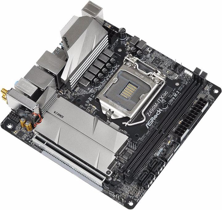 Actual product image AsRock Z490M-ITX/ac (LGA 1200, Intel Z490, Mini-ITX)
