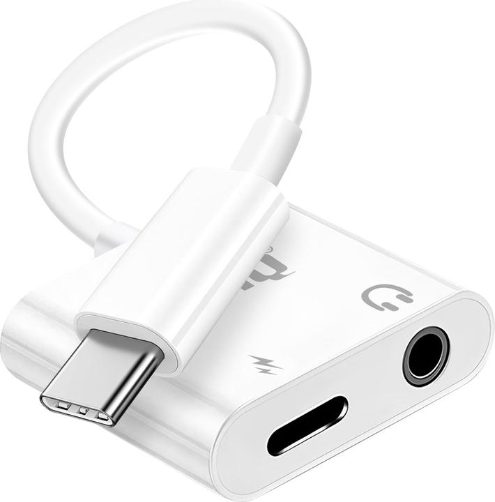 Produktbild LinQ USB-C / 3.5mm + USB-C Lade- und Audioadapter (USB Typ C, 3.5mm Klinke)