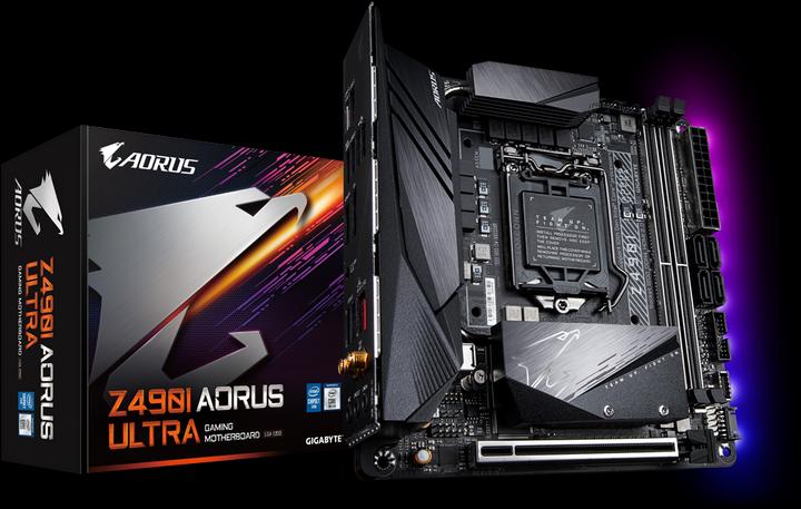 Image du produit Gigabyte Z490i Aorus Ultra (LGA 1200, Intel Z490, Mini-ITX)