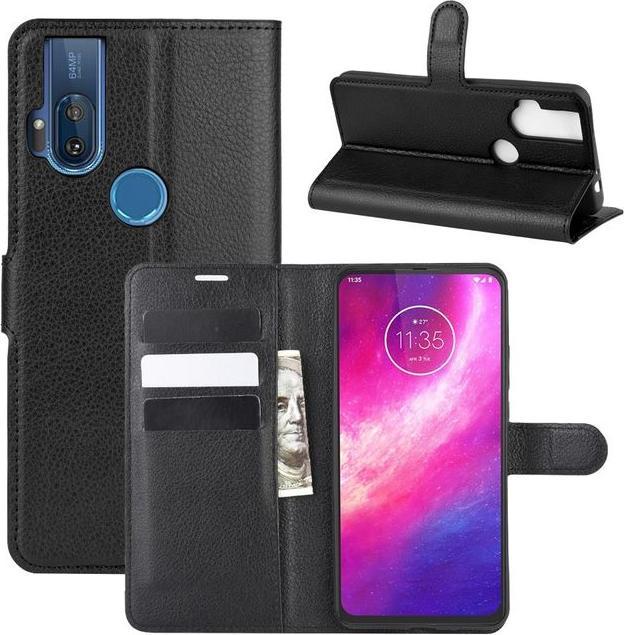 Actual product image MU Classic Litchi Leather Bookcover Series (Motorola One Hyper)