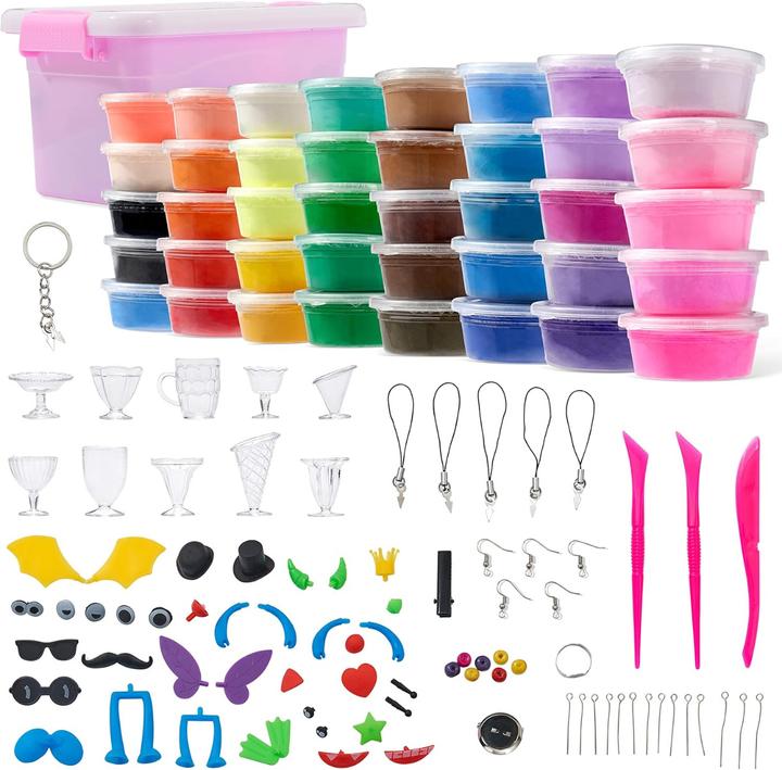 The twiddlers Magic Clay Knete Modellier Kit 40 Stück