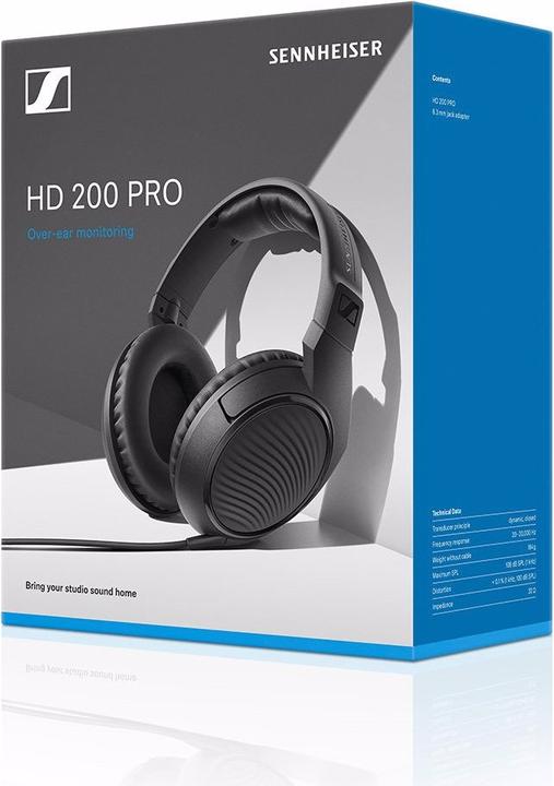 Image du produit Sennheiser HD 200 Pro (pas de réduction du bruit, Filaire)
