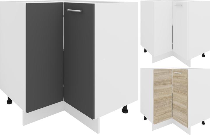 Image du produit VCM Armoire d'angle Armoire de cuisine Meuble bas de cuisine Esilo (76 x 76 x 82 cm)