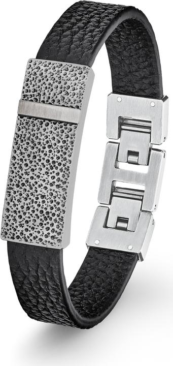 Actual product image S.Oliver Bracelet (22 cm, Leather, Stainless steel)