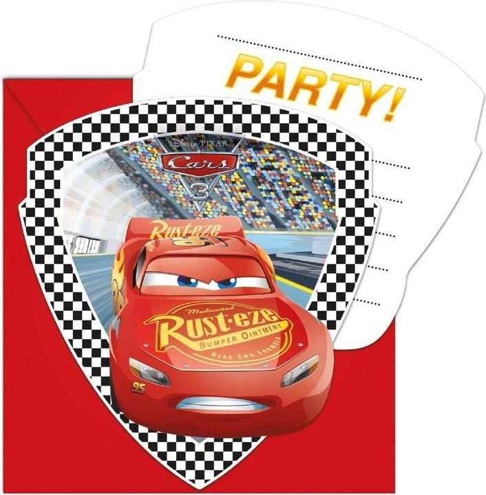 Immagine prodotto Cars Taglio a Foglia Saetta Mcqueen Festa Inviti (6 pz.)