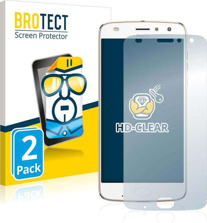 Produktbild BROTECT Schutzfolie Displayschutz Klar (2 Stück, Motorola Moto Z2 Play)