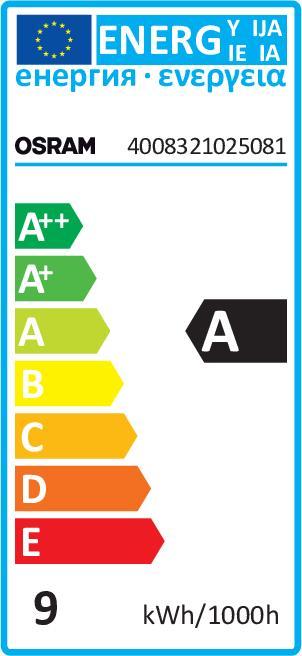 Label énergétique Osram Tube fluorescent (G5, 8 W, 385 lm, 1 x, G)