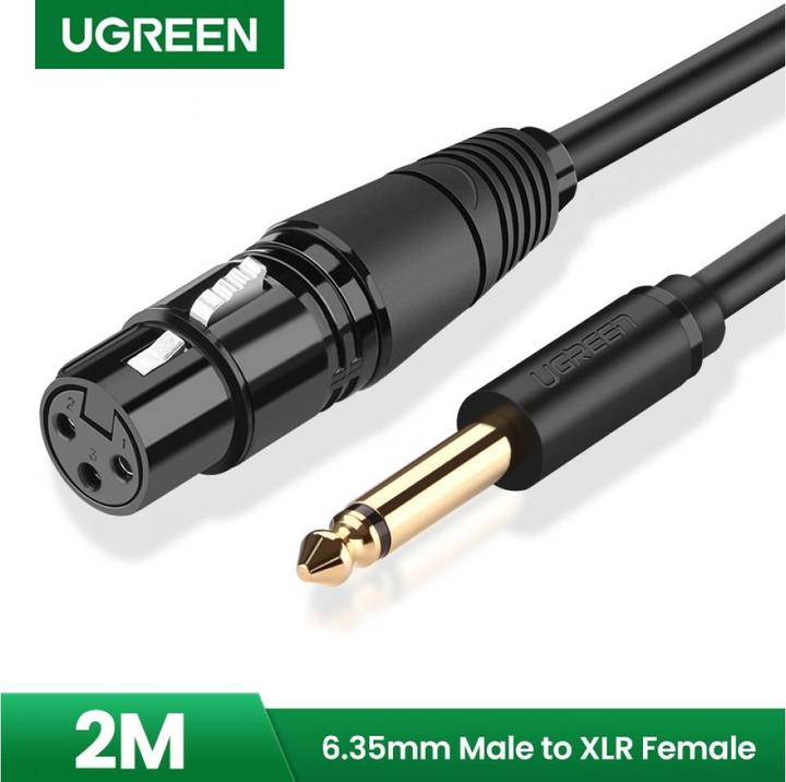 Immagine prodotto Ugreen Cavo di collegamento microfonico XLR femmina a 6,3m maschio (2 m, XLR)