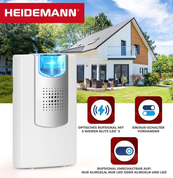 Image du produit Heidemann Set de carillon sans fil HX Flashlight (avec flash) (Sans fil)