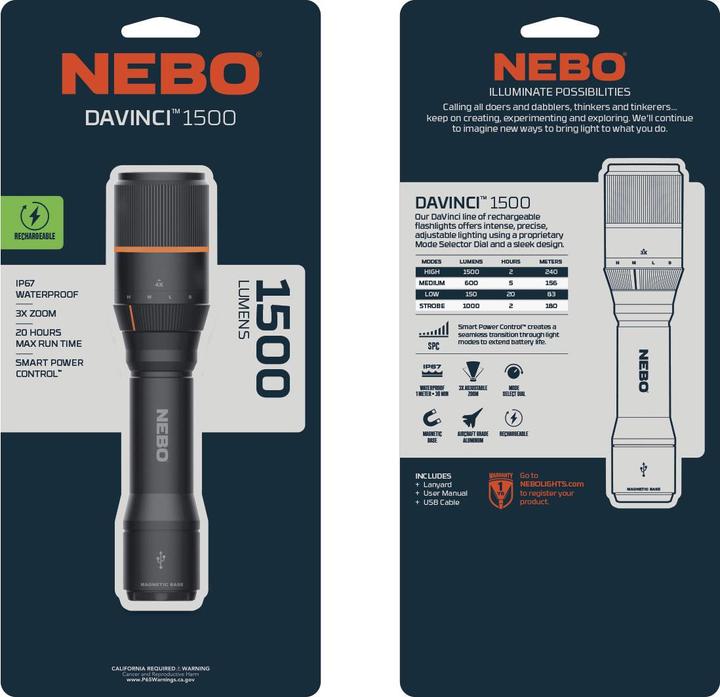 Produktbild Nebo DAVINCI 1500 (16.66 cm, 1500 lm)