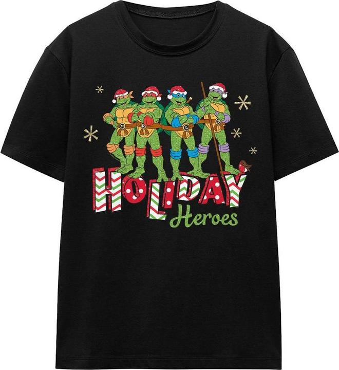 Produktbild Teenage Mutant NT Holiday Heroes TShirt weihnachtliches Design (M)