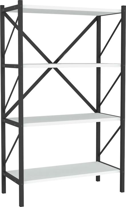 Actual product image VCM Wood Metal Storage Stand Shelf Bookcase Decorative Books Stand Shelf Insasi 4 (66 x 34 x 121 cm)