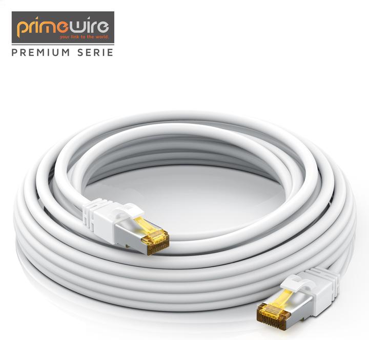 Produktbild Primewire CAT.7 Netzwerkkabel - Ethernet Gigabit Lan Kabel RJ45 - 10 Gbit/s - Patchkabel - komp. CAT.6 CAT.8 (S/FTP, PiMF, CAT7, 30 m)
