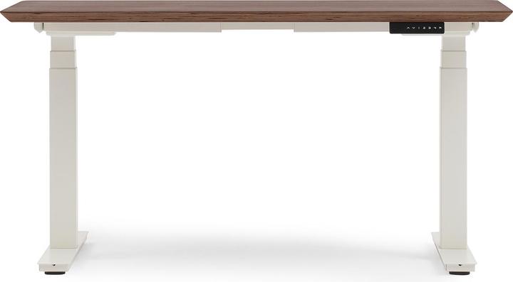 Actual product image Oakywood Standing Desk wooden table with height adjustment - Veneer - Walnut veneer / 120x60 / White - Oakywo (120 x 60 cm)