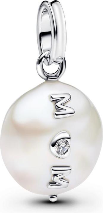 Produktbild Pandora Charm-Anhänger „Mama-Anhänger“ mit behandelter Süsswasser-Zuchtperle im Barockstil (Silber 925)