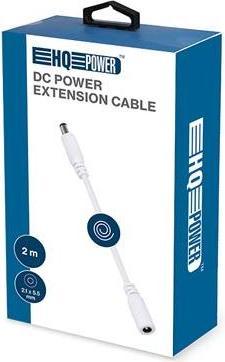 Actual product image HQ Power extension cable with dc connector/ socket - 2 m - white