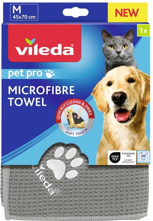 Image du produit Vileda Pet Pro serviette microfibre M (grise, taille M, 45 x 70cm) (45 x 70 cm)