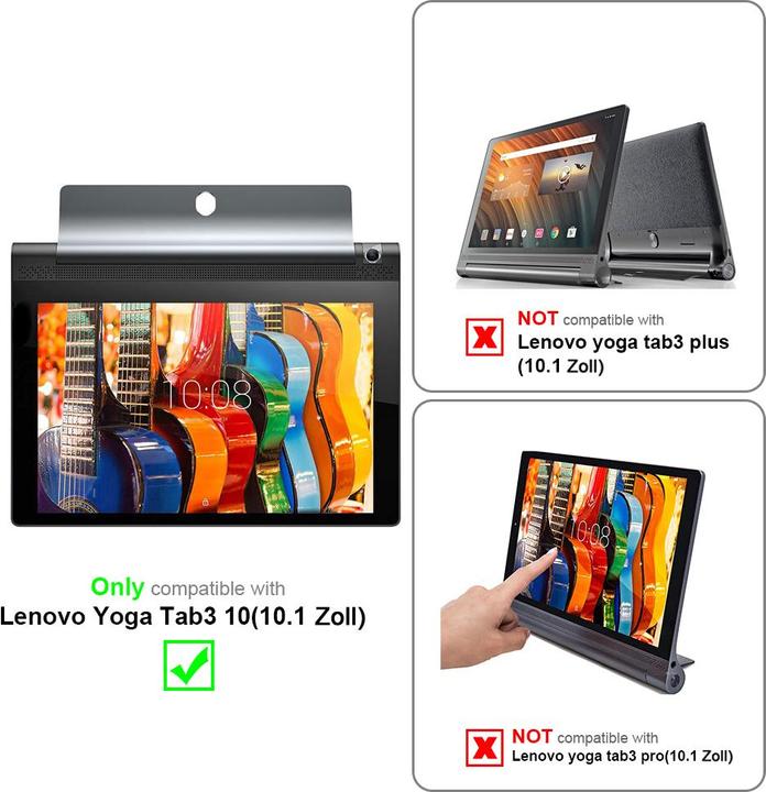 Produktbild Cadorabo Handykette für Lenovo Yoga Tab 3 10 (10.1 Zoll) Necklace Hülle mit verstellbarem Kordelband