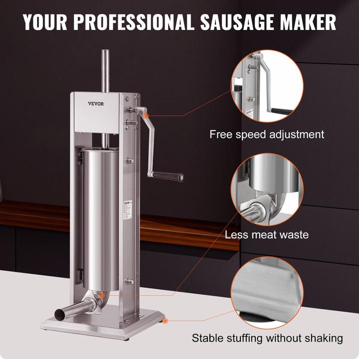 Actual product image Ich-zapfe Sausage filler, sausage filling machine, sausage press - 7 litres