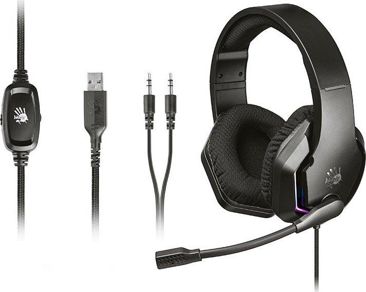 Actual product image A4Tech Bloody G260p USB+AUX3.5 czarne (Cable)