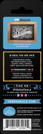 Actual product image VersaChalk - Combi set with 2 white chalk markers 3mm + 5mm (White, 5 mm, 2 x)