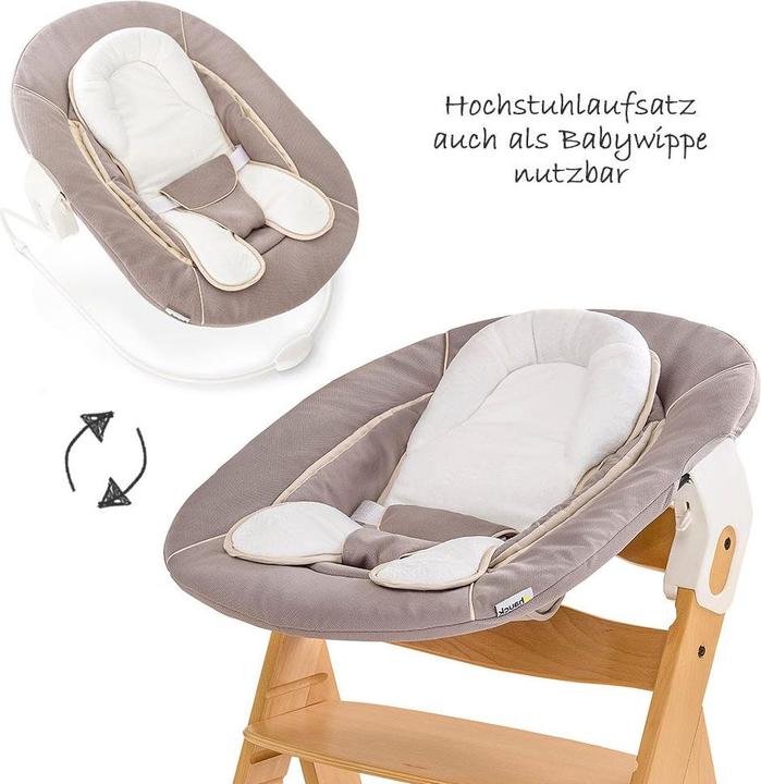 Actual product image Hauck Highchairs Alpha Plus Nature Newborn Set - 4-piece highchair + (Highchair)