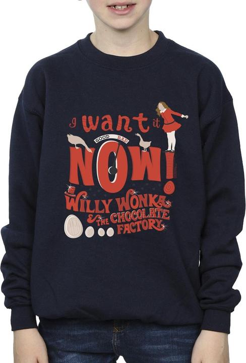 Produktbild Willy Wonka & the Chocolate Factory Verruca Salt I Want It Now Sweatshirt Jungen (140, 146)