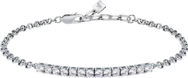 Morellato Modern silver bracelet with zircons Tennis SATT17 (21 cm, Silber 925)