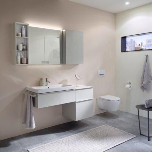 Actual product image Geberit iCon Light washbasin, 90 cm x 48 cm, without tap hole, with overflow,501840 (480 mm, 900 mm)