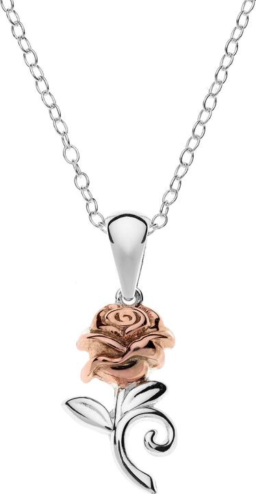Image du produit Disney Collier La Belle et la Bête Rose, argent sterling 925 (Argent 925, 35 - 40.5 cm)
