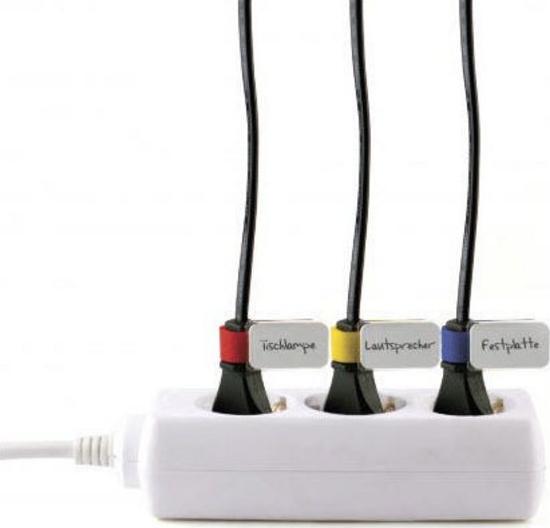 Actual product image Label-the-cable small velcro binder with label (Velcro cable ties, 90 mm, 10 pcs.)