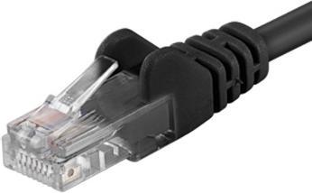 Image du produit PremiumCord Patch kabel UTP Cat5e 1m cerny (U/UTP, CAT5e, 1 m)