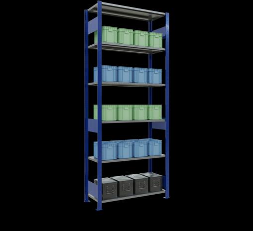 Immagine prodotto Schulte Lagertechnik Sistema di scaffalature di base senza viti MULTIplus150 con ripiani di lunghezza