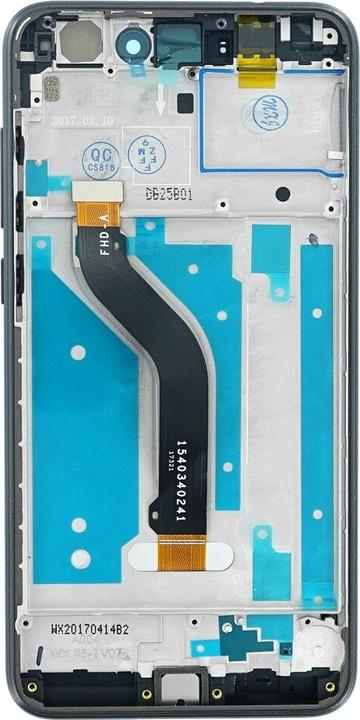 Produktbild OEM Display-Einheit + Rahmen für Huawei P8 Lite 2017 schwarz, ohne Logo (Display, Huawei P8 Lite (2017))