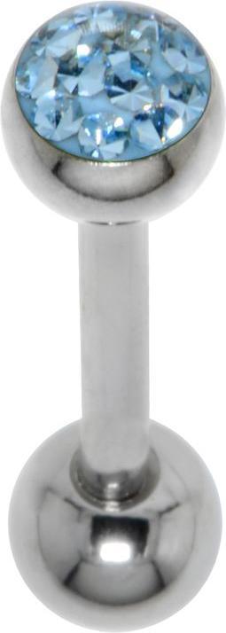 Produktbild Bijouteria Zungenpiercing (Chirurgenstahl 316L, Epoxiharz, Kristall)