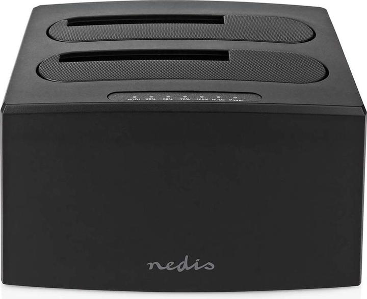 Produktbild Nedis Festplatten-Dockingstation | USB 3.2 Gen1 | USB Type-A | 2 Festplatten | 2.5 / 3.5 " | USB 3.2