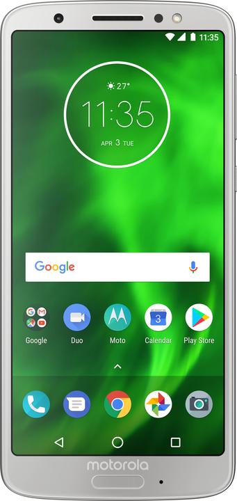 Produktbild Motorola Moto G6 (32 GB, Silber, 5.70", Dual SIM + SD, 12 Mpx, 4G)