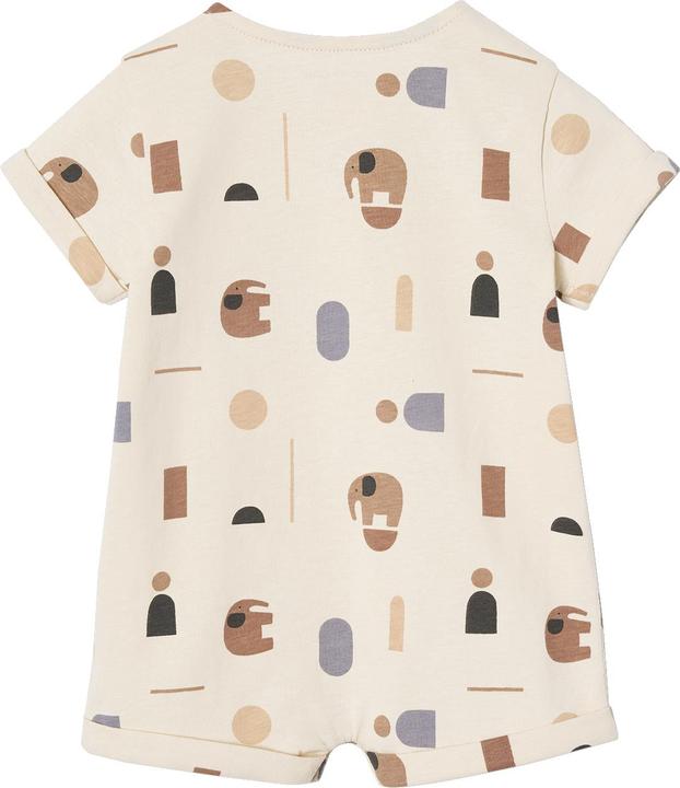 Image du produit Vertbaudet Bio-Kollektion: Gemusterter Baby Kurzoverall (62)