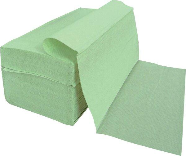 Actual product image Hygostar Handtuchpapier, 25 x 21 cm, Falzung V-Falz/ZZ-Falz, 2-lagig, grün, 20 Pack à 200 Blatt (1 x)