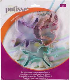 Actual product image Patisse Metal cookie cutter - Unicorns 3pcs (11cm)