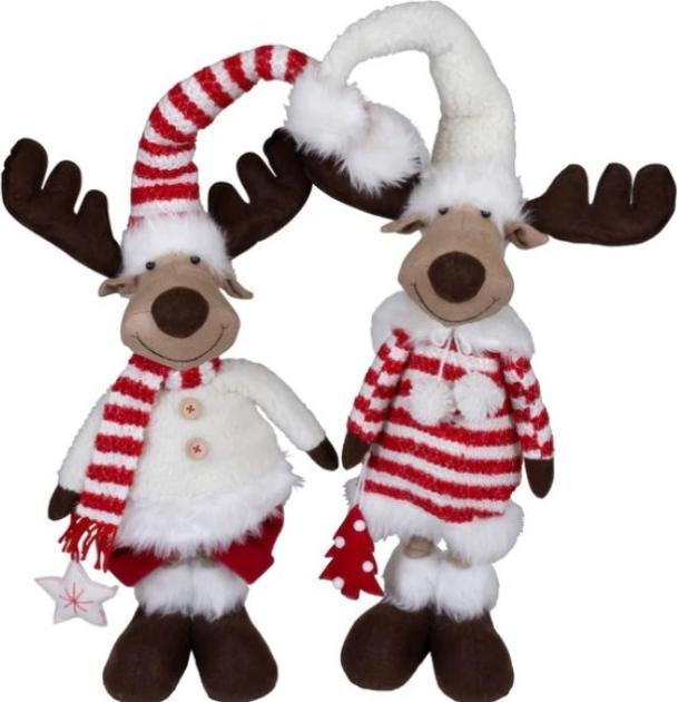Image du produit Christmas Paradise Elan lutin 60-80cm - Figurine décorative faite main avec pieds télescopiques