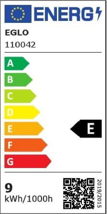 Label énergétique EGLO Sources lumineuses (E27, 9 W, 1055 lm, 1 x, E)