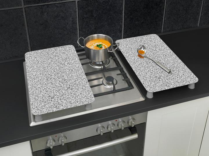 Produktbild Wenko Glasabdeckplatte Universal Mod. Granit, 2er Set für alle Herdarten