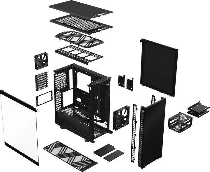 Produktbild Fractal Define 7 Compact Black TG Light (ATX, mATX, Mini-ITX)