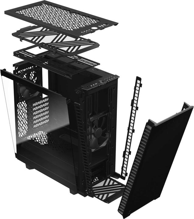 Produktbild Fractal Define 7 Compact Black TG Light (ATX, mATX, Mini-ITX)