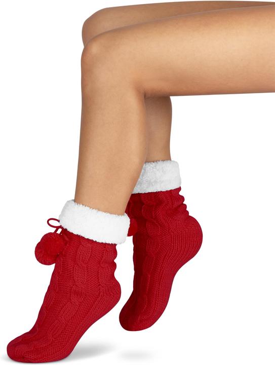 Produktbild Normani Strick-Hausschuhe mit Bommeln und ABS (Einzelpack, 36 - 40)
