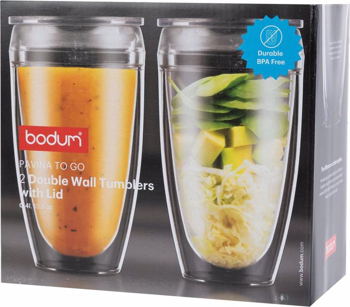 Image du produit Bodum Mug à café Pavina To Go 0,45 l, 2 pièces, transparent (450 ml, 2 x)