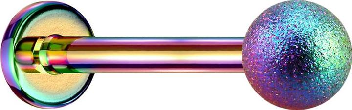 Produktbild Star Piercing Micro Labret farbig mit Kugel gesprenkelt (ohne Messing, Chirurgenstahl 316L)